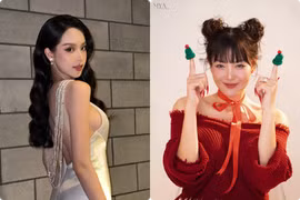 Hoa hậu Thanh Thuỷ khoe lưng trần, Thanh Hương chụp ảnh Giáng sinh