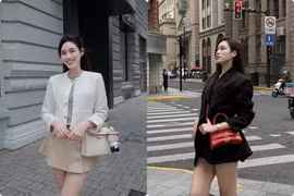 Đỗ Thị Hà chăm diện váy siêu ngắn trong các chuyến du lịch