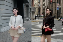 Đỗ Thị Hà chăm diện váy siêu ngắn trong các chuyến du lịch