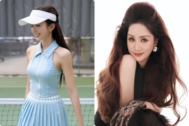 Hot face sao Việt: Diễn viên Ngọc Huyền xinh đẹp trên sân pickleball