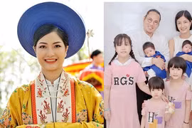 Nhan sắc vợ trẻ đẹp, sinh 5 con cho nghệ sĩ Vượng Râu