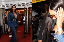 Siêu mẫu Naomi Campbell vô tình lộ ngực vì style quá táo bạo