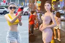 Lâm Khánh Chi khoe vòng eo siêu thực tại lễ hội té nước Songkran