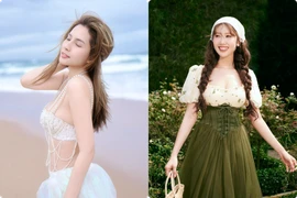 Hot face sao Việt: Thiên An thả dáng gợi cảm trước biển