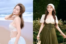 Hot face sao Việt: Thiên An thả dáng gợi cảm trước biển