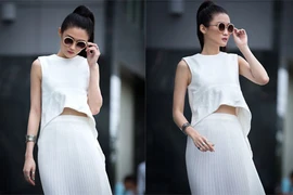 Chân dài Kha Mỹ Vân cá tính dạo phố Sài Gòn