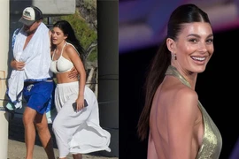 Nam tài tử Leonardo DiCaprio quấn quýt tình trẻ trên bờ biển