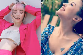 Hình xăm ở vị trí hiểm gây "nóng mắt" của mỹ nhân Việt