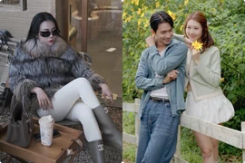 Phương Oanh mặc sang chảnh, Thuý Ngân - Võ Cảnh chụp ảnh tình tứ