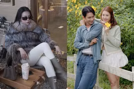 Phương Oanh mặc sang chảnh, Thuý Ngân - Võ Cảnh chụp ảnh tình tứ