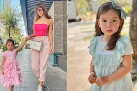 Con gái lai Tây của Hà Anh gần 3 tuổi đã cao vống