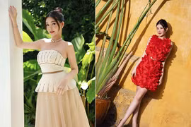 Thời trang sành điệu của bà bầu Lê Âu Ngân Anh 