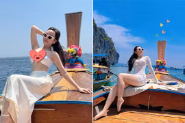 Diễn viên Kim Oanh khoe body “khét lẹt” trong kỳ nghỉ trăng mật