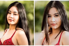 Lê Âu Ngân Anh bị “dìm hàng” thê thảm khi chụp ảnh áo tắm