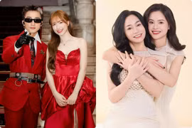 Hoà Minzy chụp cùng Sơn Tùng, Quách Thu Phương xinh đẹp bên con gái