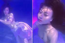 Phương Oanh khoe ảnh nóng bỏng ngộp thở trong bể bơi