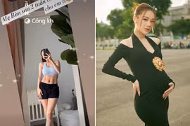 Nhã Phương khoe rãnh bụng chỉ sau hai tuần sinh con trai