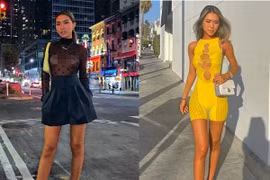 Tường Linh chuộng mốt hở bạo khoe triệt để vòng một tròn xoe