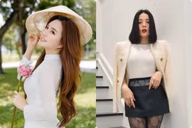 Hot face sao Việt: Lệ Quyên khoe chân dài khi diện tất lưới