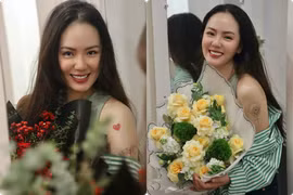 Ca sĩ Phương Linh khoe vóc dáng tuổi 40, lộ hình xăm kín tay