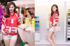 Á hậu Dương Tú Anh trẻ trung trong trang phục thể thao