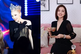 Hot face sao Việt: Kỳ Duyên nhuộm tóc hồng sáng và đội vương miện