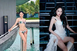 Hoa hậu Hương Giang khoe đường cong không góc chết với bikini
