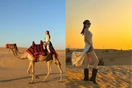 Chi Pu cưỡi lạc đà, thả dáng nuột nà giữa sa mạc