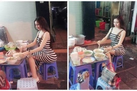 Á hậu Thư Dung tươi rói đi ăn trước khi đón bão thị phi