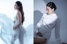 Sau hai tháng sinh con, Đỗ Mỹ Linh khoe loạt ảnh bầu “xinh xỉu“