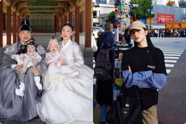 Hot face sao Việt: Gia đình Phương Oanh chụp ảnh cổ trang Hàn Quốc