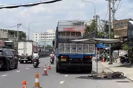 TP Thủ Đức: Cụ bà đi xe đạp bị xe tải cán tử vong