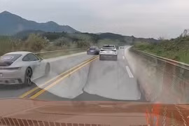 Cảnh sát điều tra đoàn xe Porsche lấn làn, vượt ẩu trên cao tốc