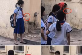 An Giang: 5 nữ sinh tiểu học hút thuốc lá ngay trong sân trường