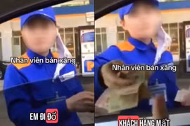 Clip nhân viên cây xăng phải tự mở nắp bình xăng gây tranh cãi