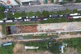 TPHCM: Hầm chui trăm tỷ thi công trở lại sau khi bị ‘tuýt còi’