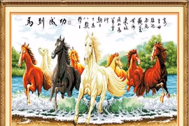 Tiết lộ về 8 con ngựa trong bức “Mã đáo thành công”