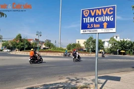 VNVC Quảng Ngãi bị phạt 5 triệu vì dựng biển cản trở giao thông