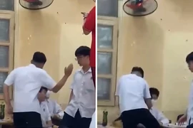 Một học sinh lớp 10 bị bạn đánh dã man ngay trên lớp học