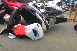 Hai xe máy tông nhau, một thai phụ nguy kịch