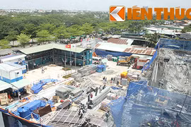 Cận cảnh hiện trường đổ nát vụ sập giàn giáo ở TP HCM