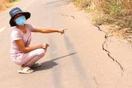 Đồng Nai: Mặt đường lún, nứt toác sau 2 năm sử dụng