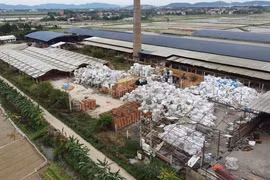 “Hô biến” đất nhà máy gạch thành nơi tập kết phế liệu