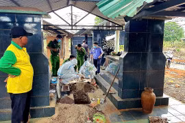 Vụ bé 13 tuổi bị xâm hại, khai quật tử thi bào thai 