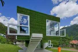 Căn nhà ấn tượng phủ kín cỏ xanh ở Áo
