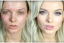 Xem cô gái mặt mụn chi chít trang điểm đẹp như tiên 