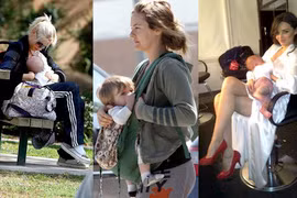 Ảnh cho con bú đẹp mê hồn của các mỹ nhân thế giới