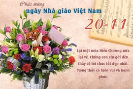 Thiệp chúc mừng ngày Nhà giáo Việt Nam 20/11 đẹp, ý nghĩa nhất