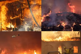 Kinh hoàng biển lửa “nuốt” rừng rậm, nhà cửa ở Los Angeles