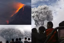 Núi lửa thịnh nộ, dân làng Indonesia tháo chạy trong đêm